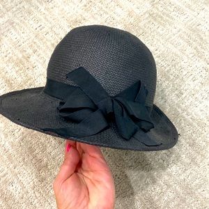 FRANK OLIVE Handmade designer hat - black NWT